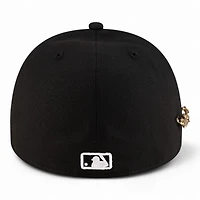 Boston Red Sox White on Black Safety Pin New Era 59FIFTY A-Frame Fitted Hat