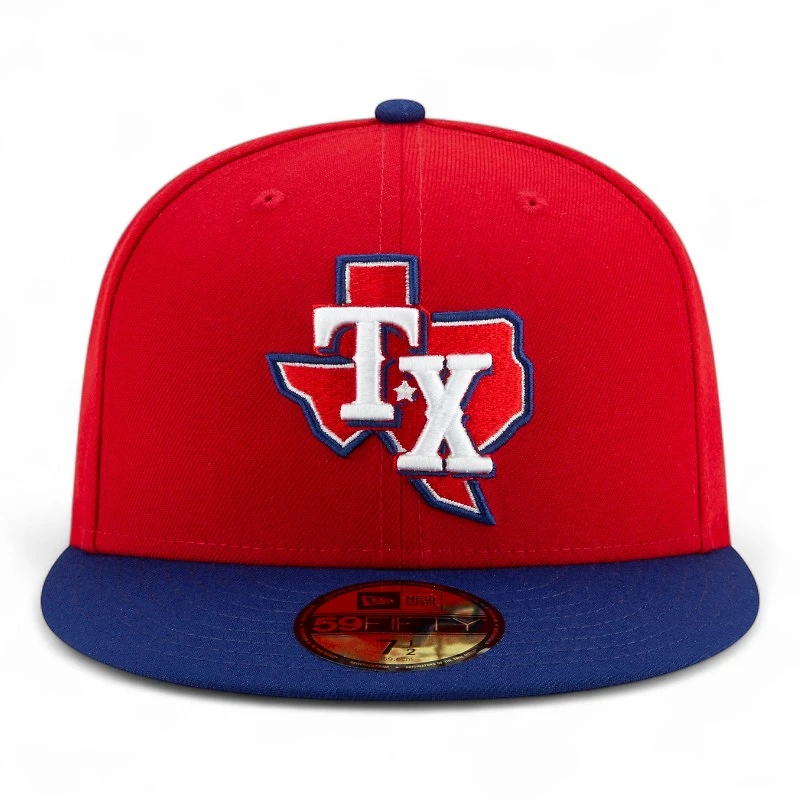 Texas Rangers Red and Royal Blue Alternate Authentic Collection 59FIFTY Fitted Hat