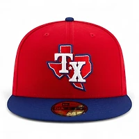 Texas Rangers Red and Royal Blue Alternate Authentic Collection 59FIFTY Fitted Hat