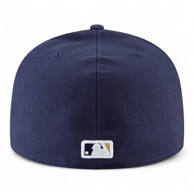 Milwaukee Brewers Navy Authentic Collection 59FIFTY Fitted Hat