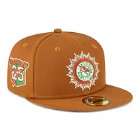 Florida Marlins Toasted Peanut 25th Anniversary Patch Green UV 59FIFTY Fitted Hat