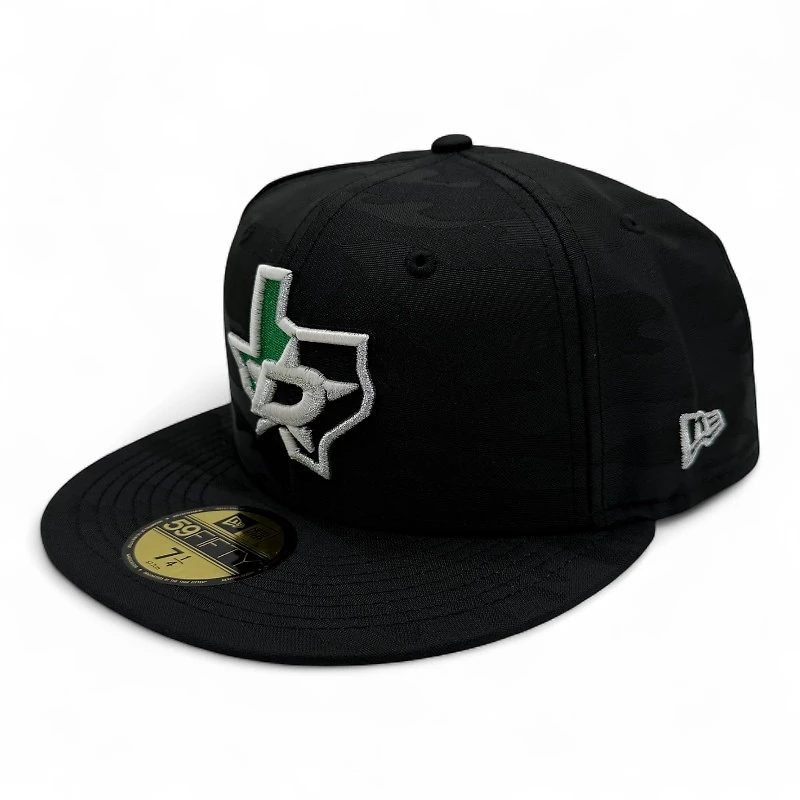 Dallas Stars Black Camo 2007 All Star Game Patch Green UV New Era 59FIFTY Fitted Hat