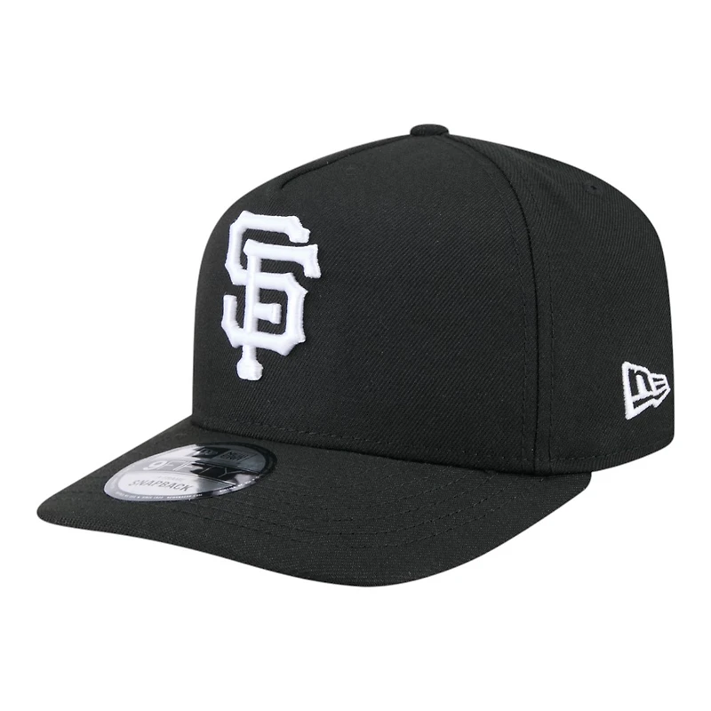 San Francisco Giants White on Black New Era 9FIFTY A-Frame Snapback Hat