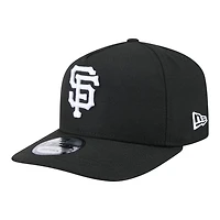 San Francisco Giants White on Black New Era 9FIFTY A-Frame Snapback Hat