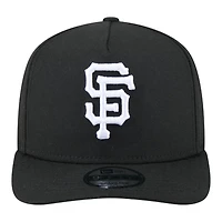 San Francisco Giants White on Black New Era 9FIFTY A-Frame Snapback Hat