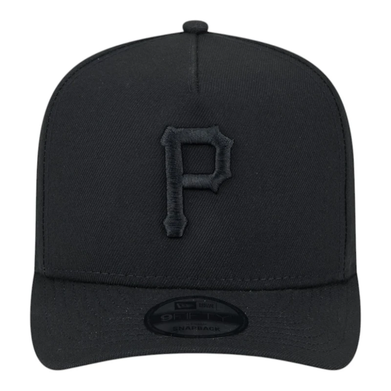 Pittsburgh Pirates Black on Black New Era 9FIFTY A-Frame Snapback Hat