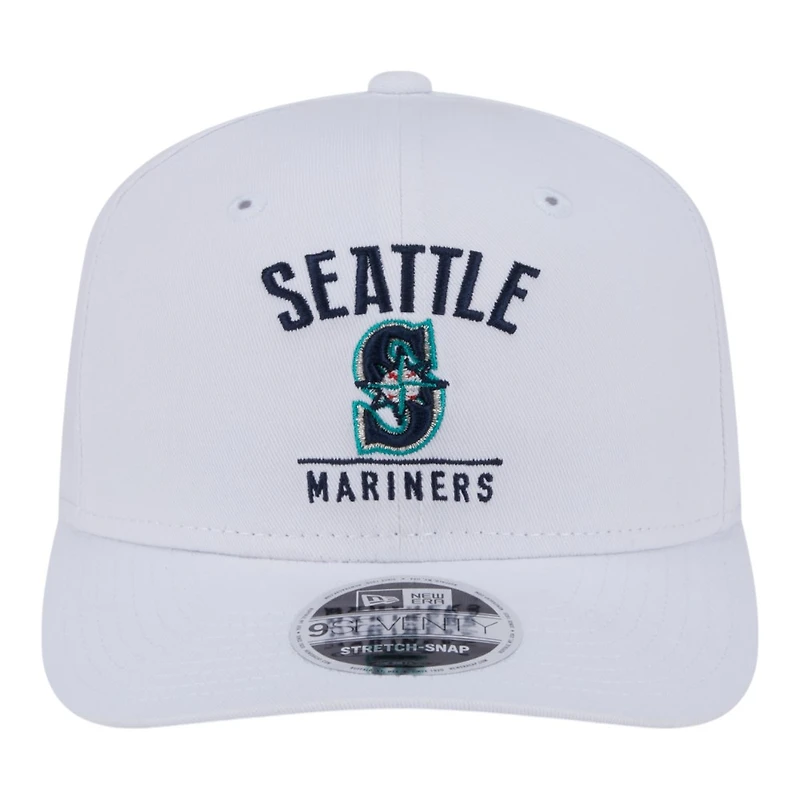 Seattle Mariners White New Era 9SEVENTY Stretch Snapback Hat