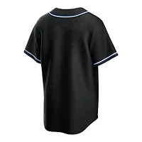 Youth Los Angeles Dodgers Black and Royal Blue "Lights Out" Blank Nike Fashion Replica Jersey