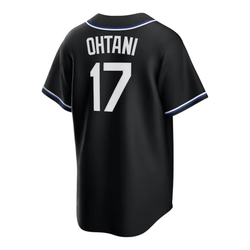 Youth Los Angeles Dodgers Shohei Ohtani Black and Royal Blue "Lights Out" Nike Fashion Replica Jersey