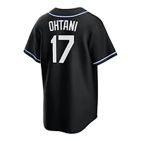 Youth Los Angeles Dodgers Shohei Ohtani Black and Royal Blue "Lights Out" Nike Fashion Replica Jersey