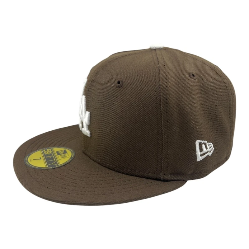 Los Angeles Dodgers Walnut Brown 2024 World Series Champions Patch Grey UV New Era 59FIFTY Fitted Hat