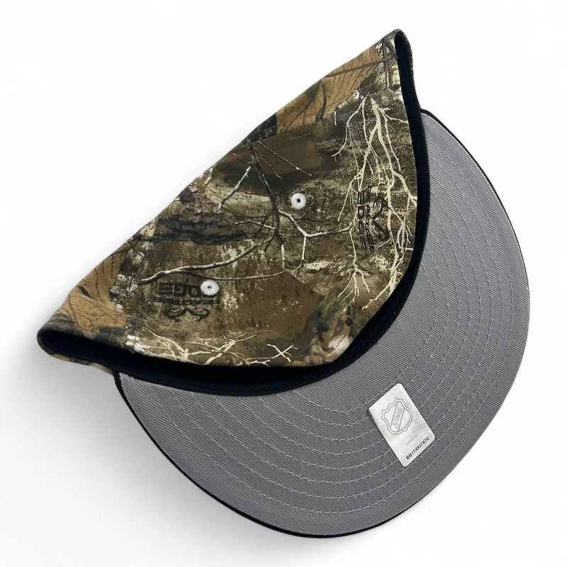 Boston Bruins Realtree Camo and Black "Melted Ice Collection" Gray UV New Era 59FIFTY Fitted Hat