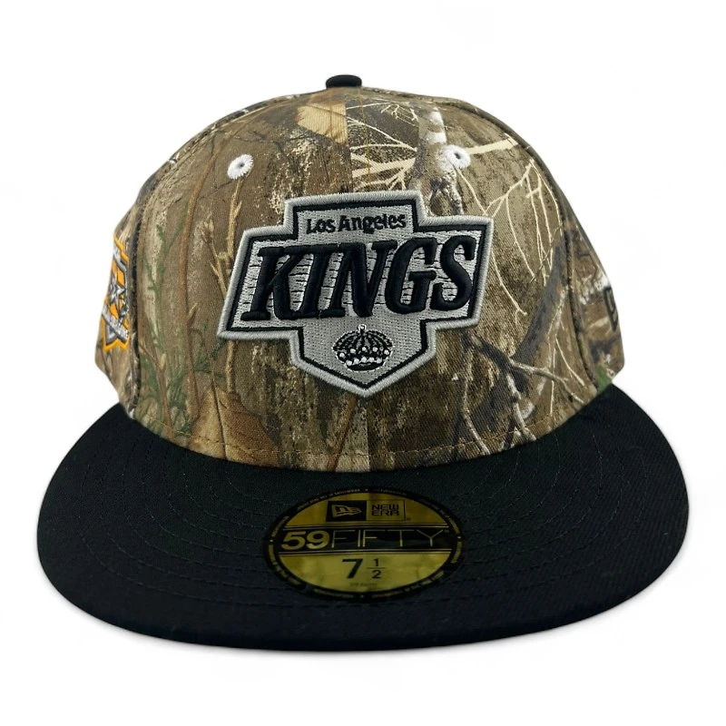 Los Angeles Kings Realtree Camo and Black "Melted Ice Collection" 2002 ASG Patch Gray UV New Era 59FIFTY Fitted Hat