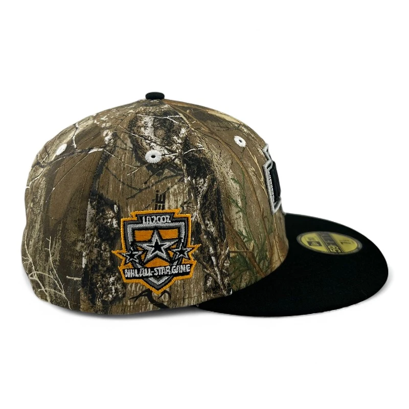 Los Angeles Kings Realtree Camo and Black "Melted Ice Collection" 2002 ASG Patch Gray UV New Era 59FIFTY Fitted Hat