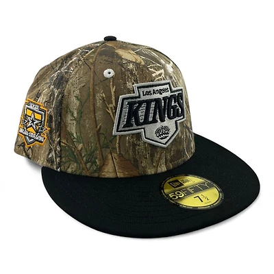 Los Angeles Kings Realtree Camo and Black "Melted Ice Collection" 2002 ASG Patch Gray UV New Era 59FIFTY Fitted Hat
