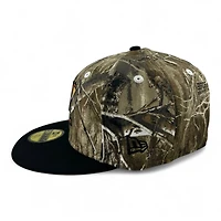 Anaheim Ducks Realtree Camo and Black "Melted Ice Collection" 30th Anni Patch Orange UV New Era 59FIFTY Fitted Hat