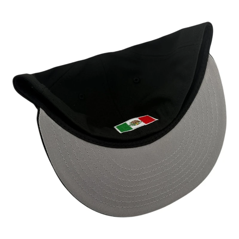 Mexico Black with Red Outline M Logo Grey UV New Era 59FIFTY Fitted Hat