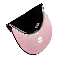 Los Angeles Dodgers Black and Brown Script 2024 World Series Champions Patch Pink UV New Era 59FIFTY Fitted Hat