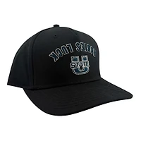 Utah State Aggies Black and Blue "Aggies Luck" Black Clover Adjustable Snapback Hat