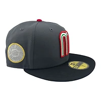 Mexico Graphite and Black Aztec Patch Green UV New Era 59FIFTY Fitted Hat