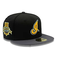 Cleveland Indians Black and Graphite Jacobs Field Patch Grey UV New Era 59FIFTY Fitted Hat