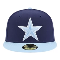 Dallas Cowboys Navy and Light Blue Two Tone NFL New Era 59FIFTY Fitted Hat