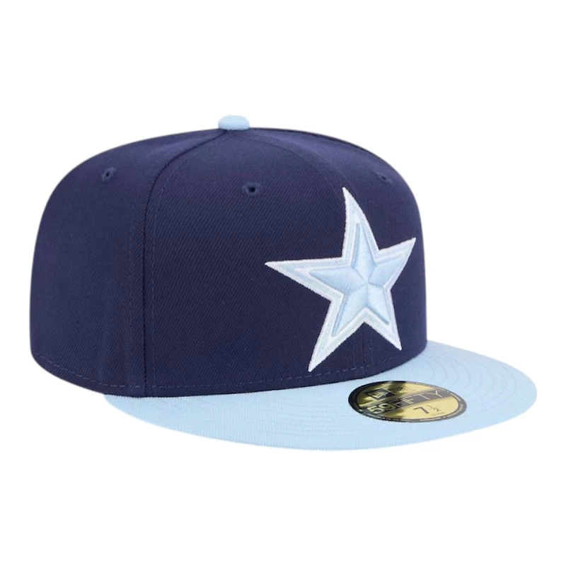 Dallas Cowboys Navy and Light Blue Two Tone NFL New Era 59FIFTY Fitted Hat