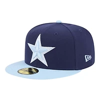 Dallas Cowboys Navy and Light Blue Two Tone NFL New Era 59FIFTY Fitted Hat