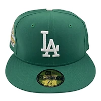 Los Angeles Dodgers Green 2024 World Series Champions Patch Grey UV New Era 59FIFTY Fitted Hat