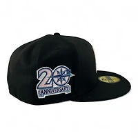 Seattle Mariners Black "Donut Collection" 20th Anniversary Patch Icy Blue UV New Era 59FIFTY Fitted Hat