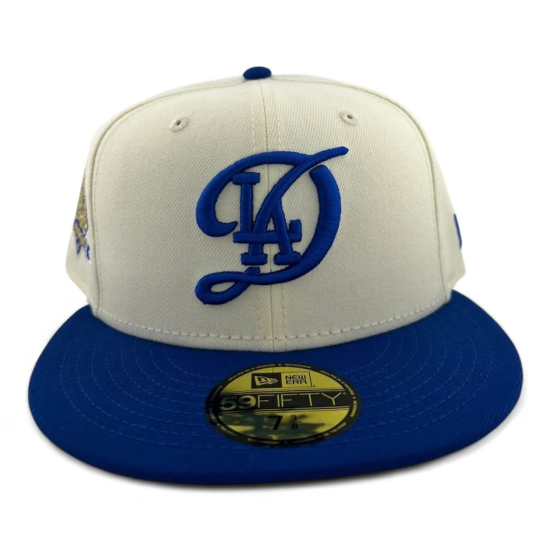 Los Angeles Dodgers Chrome and Royal Blue "Chrome Collection" 2024 WS Patch Gray UV New Era 59FIFTY Fitted Hat