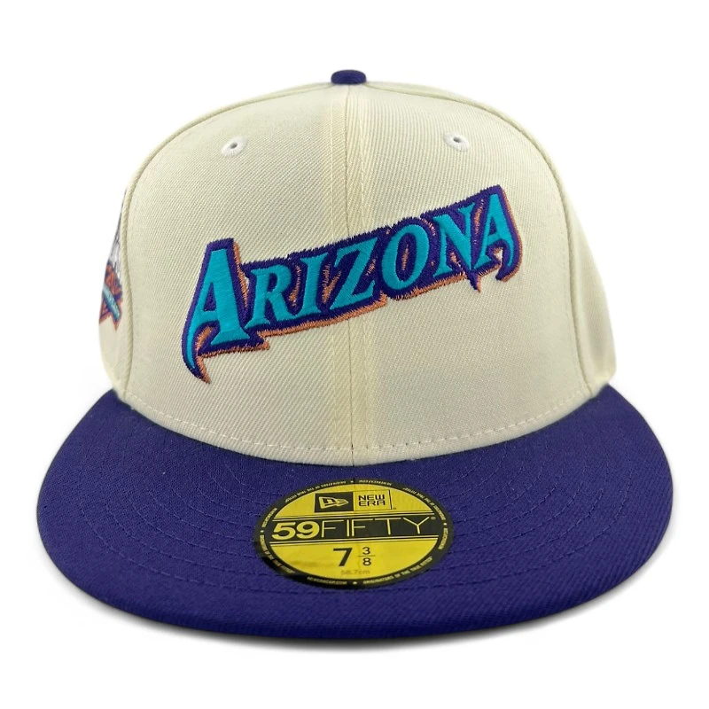 Arizona Diamondbacks Chrome and Purple "Chrome Collection" 20th Anniversary Patch Gray UV New Era 59FIFTY Fitted Hat