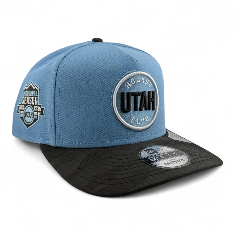 Utah Hockey Club Mountain Blue and Black Camo Inaugural Season Patch New Era 9FIFTY A-Frame Snapback Hat