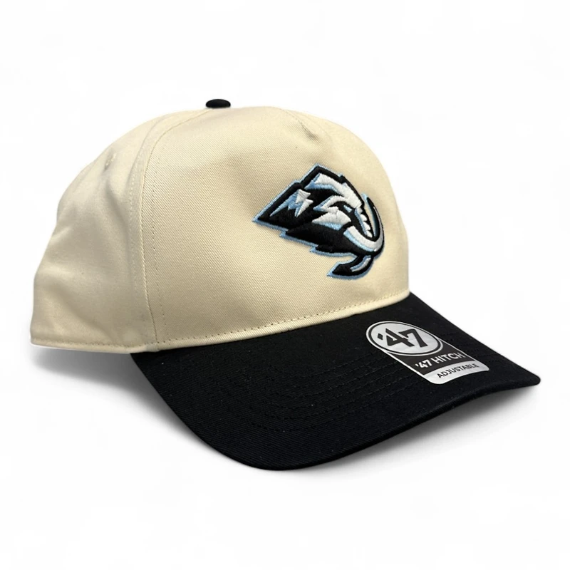 Utah Mammoth Cream and Black Primary Logo '47 Hitch Adjustable Hat