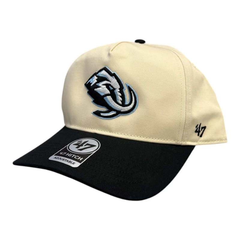 Utah Mammoth Cream and Black Primary Logo '47 Hitch Adjustable Hat