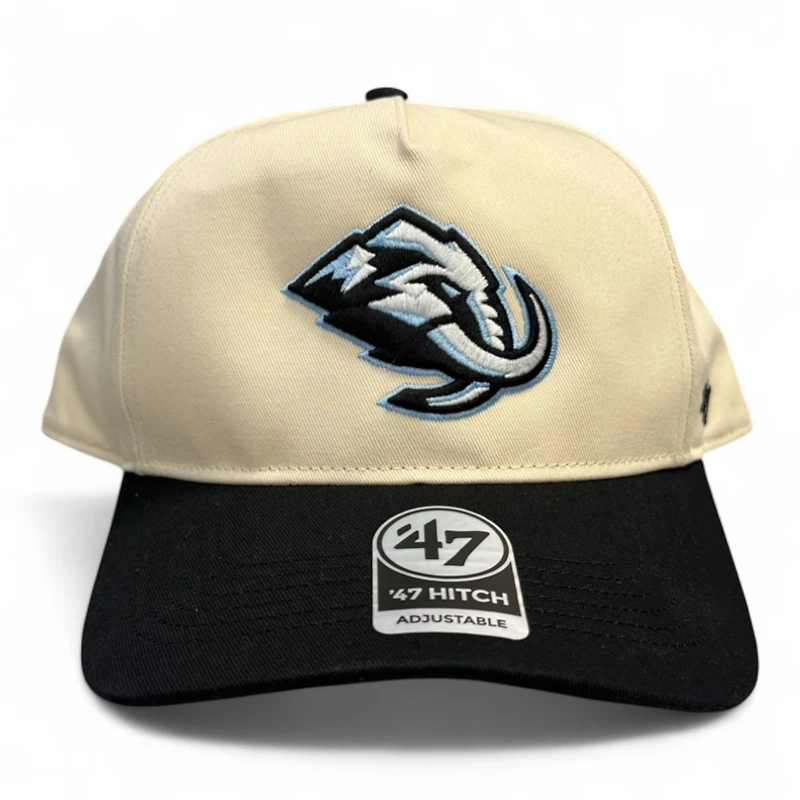 Utah Mammoth Cream and Black Primary Logo '47 Hitch Adjustable Hat
