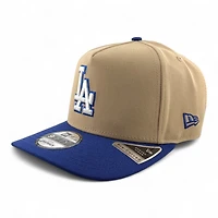 Los Angeles Dodgers Brown and Royal Blue 40th Anniversary Patch New Era 9FIFTY A-Frame Snapback Hat