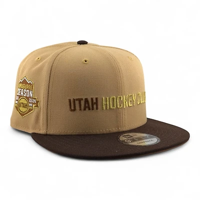 Utah Hockey Club Tan and Brown Inaugural Season Patch Caramel UV New Era 9FIFTY Snapback Hat