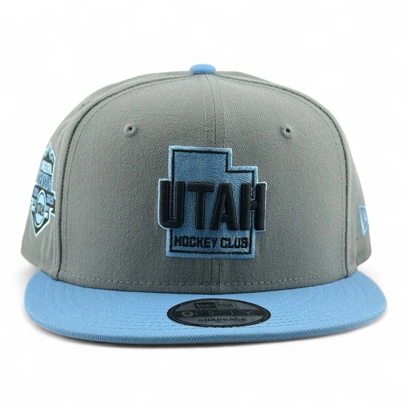 Utah Hockey Club Gray and Mountain Blue Inaugural Season Patch Gray UV New Era 9FIFTY Snapback Hat