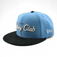 Utah Hockey Club Mountain Blue and Black Cord Bill Inaugural Patch Gray UV New Era 59FIFTY Fitted Hat