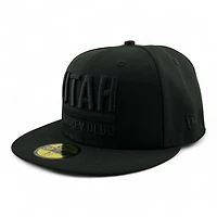 Utah Hockey Club Black on Inaugural Patch Gray UV New Era 59FIFTY Fitted Hat