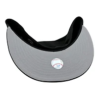 Los Angeles Dodgers on Black Metallic Green and Red Rose Grey UV New Era 59FIFTY Fitted Hat