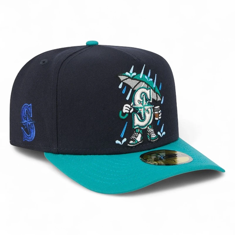Seattle Mariners Navy and Teal Cartoon Series New Era 59FIFTY A-Frame Fitted Hat