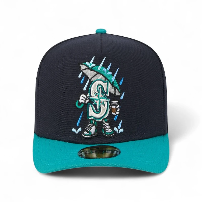 Seattle Mariners Navy and Teal Cartoon Series New Era 59FIFTY A-Frame Fitted Hat