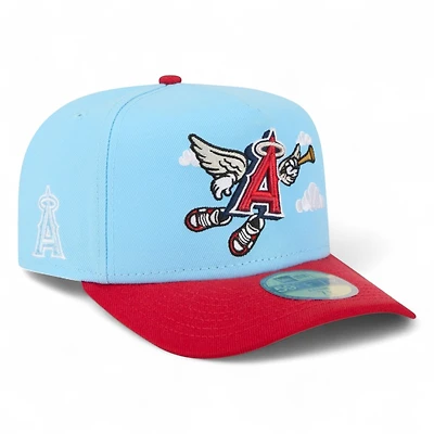 Anaheim Angels Blue and Red Cartoon Series New Era 59FIFTY A-Frame Fitted Hat