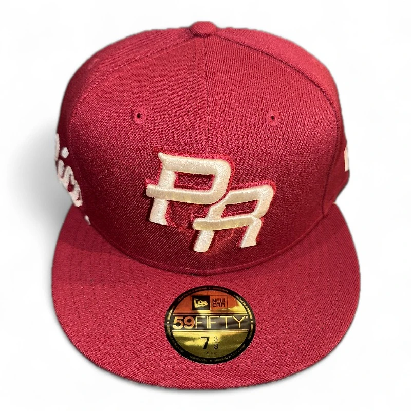 Puerto Rico Cardinal Wordmark Gray UV New Era 59FIFTY Fitted Hat