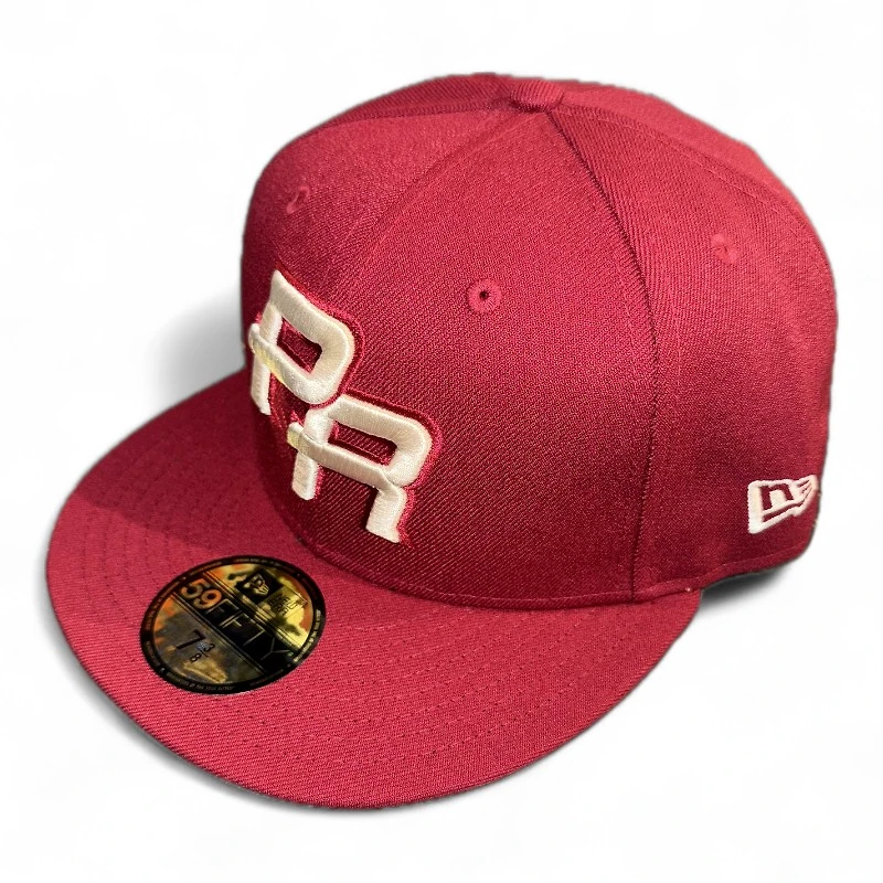 Puerto Rico Cardinal Wordmark Gray UV New Era 59FIFTY Fitted Hat