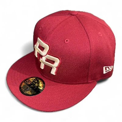 Puerto Rico Cardinal Wordmark Gray UV New Era 59FIFTY Fitted Hat