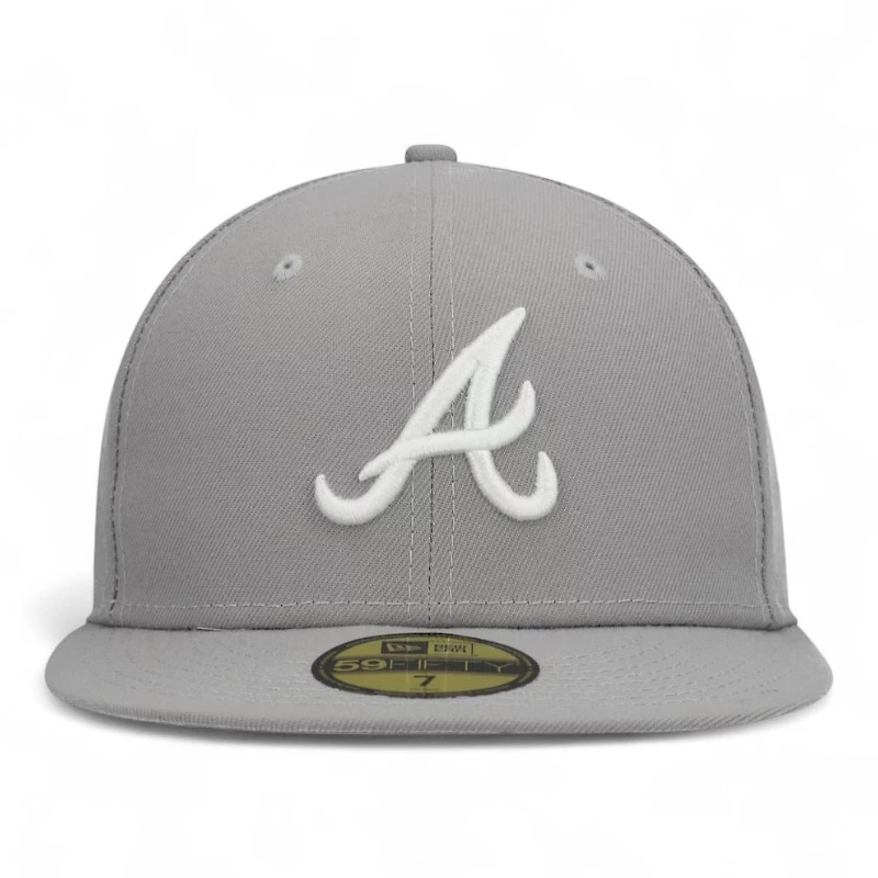 Atlanta Braves White on Gray Basic UV 59FIFTY Fitted Hat