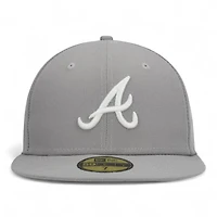 Atlanta Braves White on Gray Basic UV 59FIFTY Fitted Hat